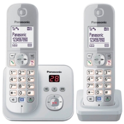 Panasonic KX-TG6822GS Schnurloses Telefon-Set mit Anrufbeantworter silber