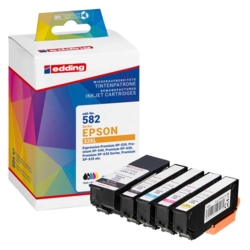 edding Tintenpatronen cyan, Foto schwarz, gelb, magenta, schwarz EDD-582 kompatibel zu Can