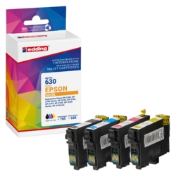 edding Tintenpatronen cyan, gelb, magenta, schwarz EDD-630 kompatibel zu EPSON 603XL Bk/C/