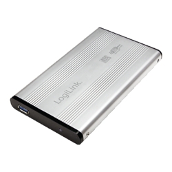 Externes Gehäuse SATA USB3 Logilink silber