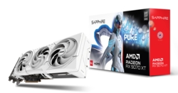 RX 9070 XT 16GB Sapphire Pure Radeon OC GDDR6 3 Fan white