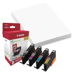 Canon Tintenpatronen cyan, gelb, magenta, schwarz CLI-551 XL+ Fotopapier, 4er-Set Canon Tintenpatronen cyan, gelb, magenta, schwarz CLI-551 XL+ Fotopapier, 4er-Set